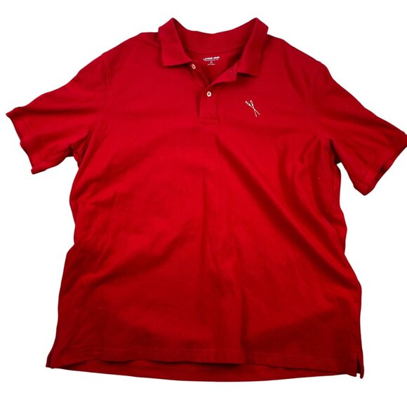 Land's End Mens Polo Shirt XL Red Vintage - Picture 1 of 8